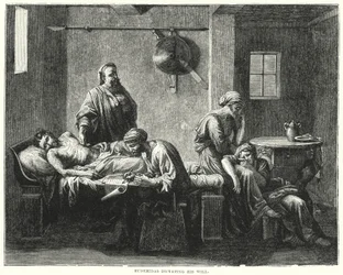 Eudemidas Dictating His Will (engraving)