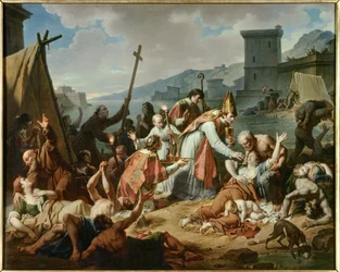Devotion of Monsignor de Belsunce during the plague of 1720 in Marseille