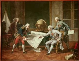 The King of France Louis XVI Giving Instructions to Captain Jean-Francois Galaup, Earl of La Perouse