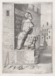 Speculum Romanae Magnificentiae: Statue of Pasquin in the House of Cardinal Ursino, 16th Century