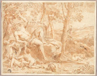 Bacchus and Putti in Shady Grove