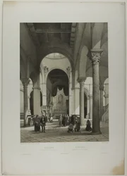 Interior of St. Syriacus, plate 38 from Monumental and Picturesque Italy