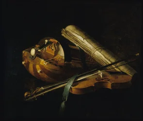 Still life with musical instruments