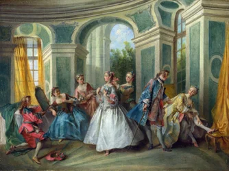 The Four Ages of Man: Youth. Painting by Nicolas Lancret, ca 1735