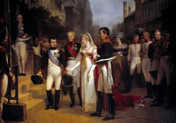 Emperor Napoleon Bonaparte received Queen Louise of Prussia in Tilsit on 6/07/1807