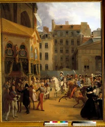 Return of King Charles X in Paris, Going to Notre-Dame