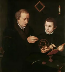 Johannes Neudörfer with His Son