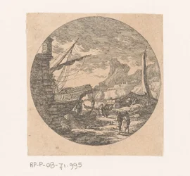 Quay with Ships and Merchandise