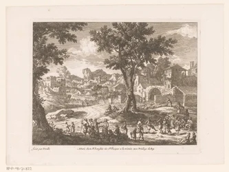 Landscape with a Group of Dancing and Talking People