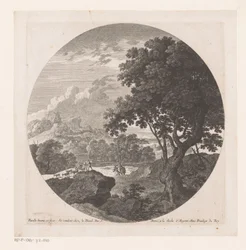 Landscape with Two Men with a Herd of Goats