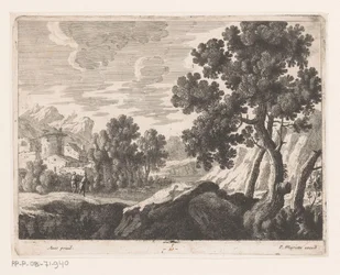 Landscape with Two Walkers