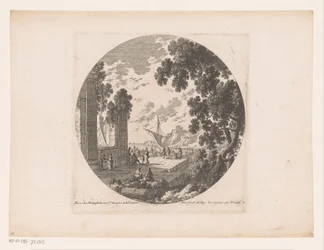 Ruins on a Quay by the Sea