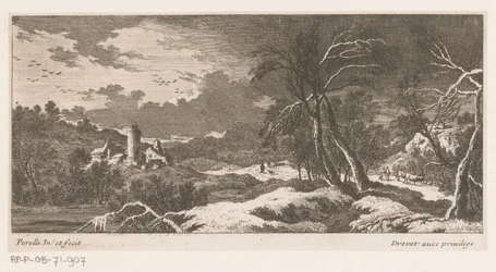 Winter Landscape with Houses and Tower