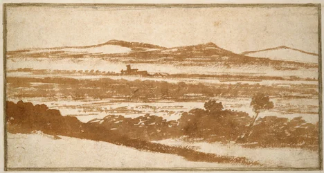 View across a Valley towards distant Hills