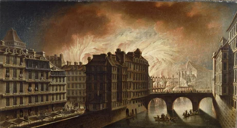 The Fire of the Hôtel-Dieu in 1772, circa 1772
