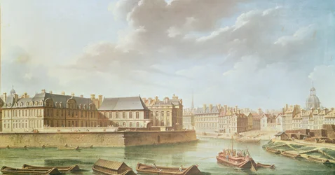 The Ile Saint-Louis and the Hotel de Bretonvilliers in 1757