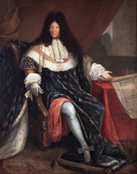 Portrait of Louis XIV Holding the Plan of the Royal House of Saint Cyr