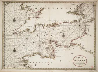 Chart of the English Channel and the Atlantic Coasts of Southern Britain and Northern France