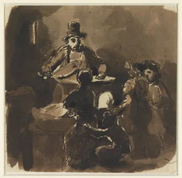 Children Around the Fire of a Chestnut Seller (?)
