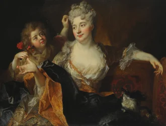 Portrait of Marguerite-Elisabeth Forest de Largillierre and Her Son Nicolas