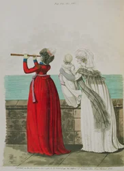 Morning Dresses, Figs. 194, 195 and 196 from Nikolaus Heideloff
