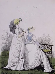 Morning Dresses (figs. 338 and 339 from Nikolaus Heideloff
