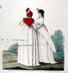 Two crinoline dresses from the 