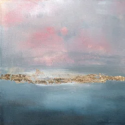 Pink Sky Gold Horizon