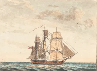 A Danish Frigate Turning