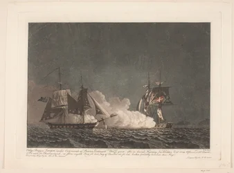 The Battle between the Brig Lougen and an English Brig, March 14, 1808