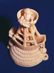 Top part of Salt Cellar by the Master of the Heraldic Ship, Nigeria, Bini-Portuguese