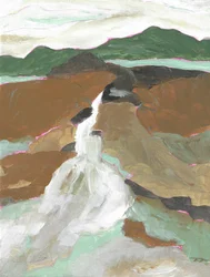 Abstract Mountain Waterfall