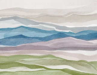 Abstract Watercolor Mountains