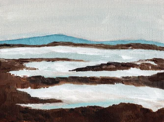 Abstract Winter River