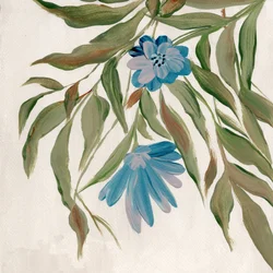 Blue Botanical Flow