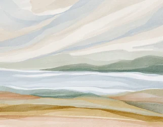 Calm Watercolor Landscape