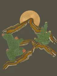 Desert Cacti Moon