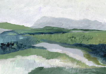 Misty Green Landscape