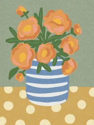 Orange Floral Still Life