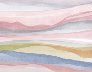 Pastel Watercolor Landscape