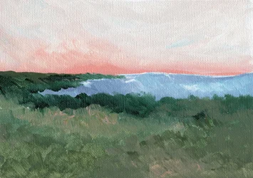 Pink Sky Coastal View