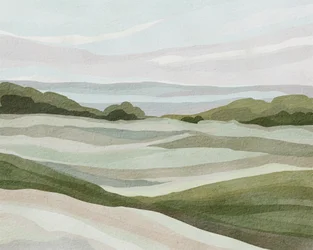 Rolling Pastel Landscape