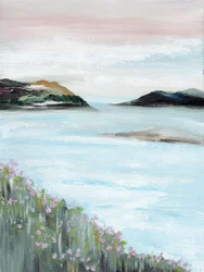 Serene Coastal Blossoms