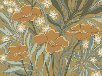 Stylized Orange Blooms