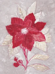 Textured Red Poinsettia