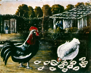 Chicken and cockerel