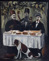 Feast in a vine pergola