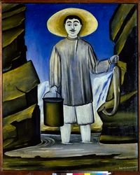 A Fisherman Among the Rocks