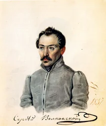 Portrait of Decembrist count Sergey Volkonsky 1788-1865, 1837
