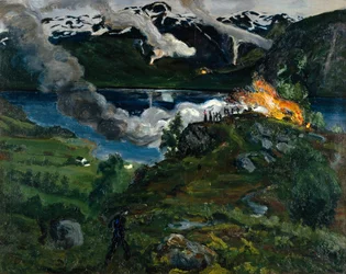 Midsummer Fire by the Jølster Water